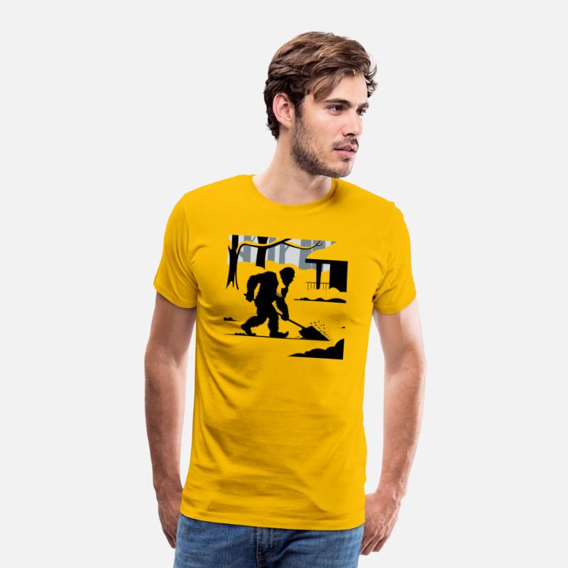 Bigfoot Shoveling Snow