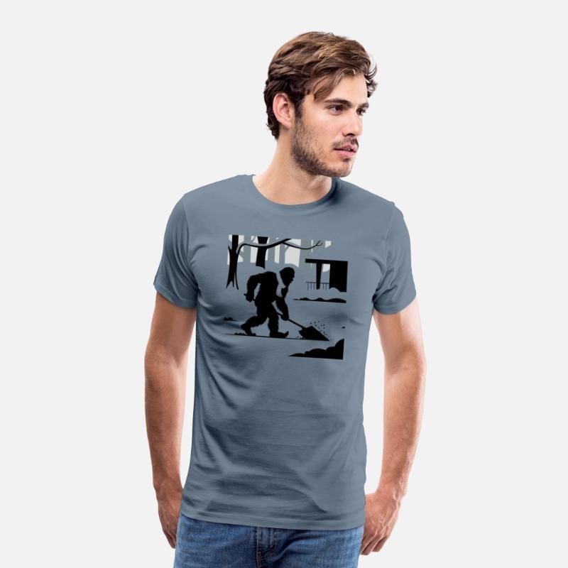 Bigfoot Shoveling Snow