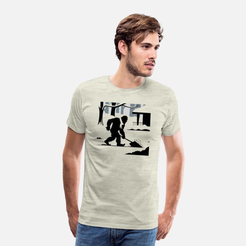 Bigfoot Shoveling Snow