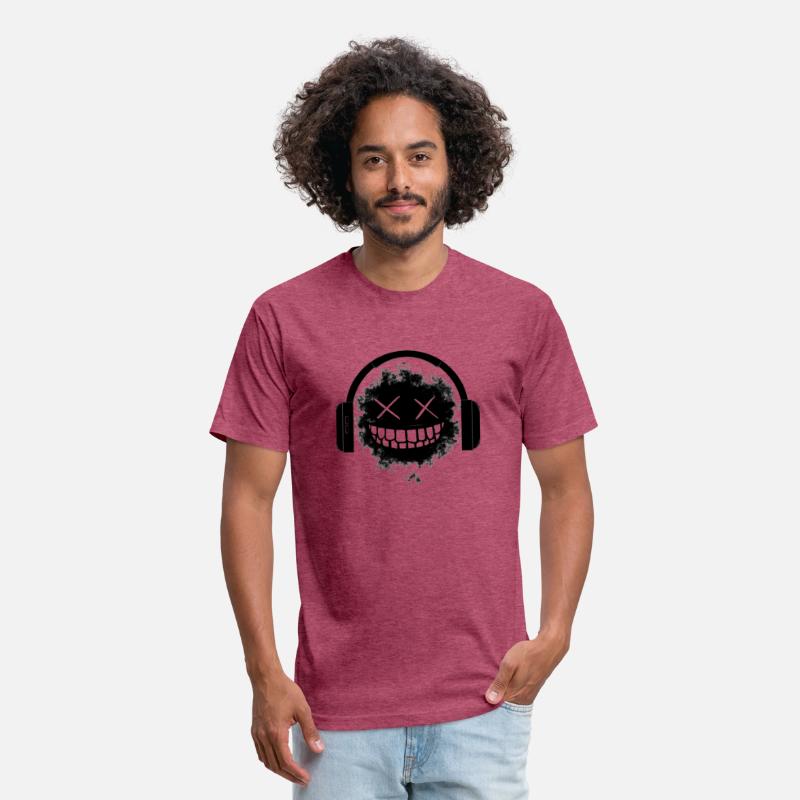 BLACK STICKER WITH A HEADPHONE AND INSANE SMILE