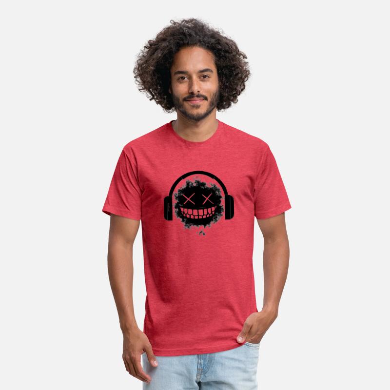 BLACK STICKER WITH A HEADPHONE AND INSANE SMILE