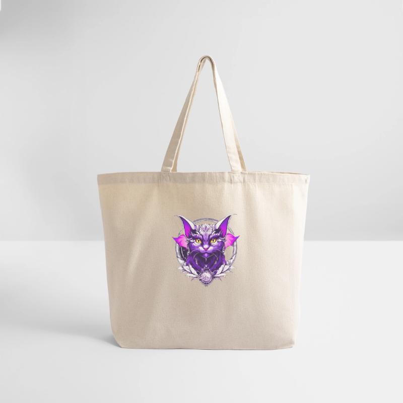Black White purple Dragon Cat with wings the wizar