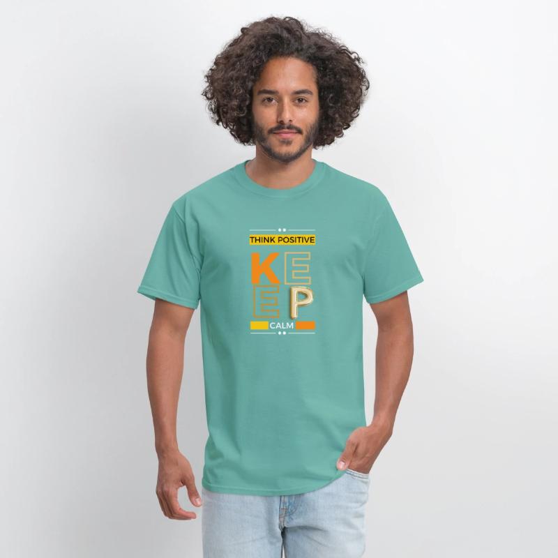 Black Yellow Great Things think positive keepcalm