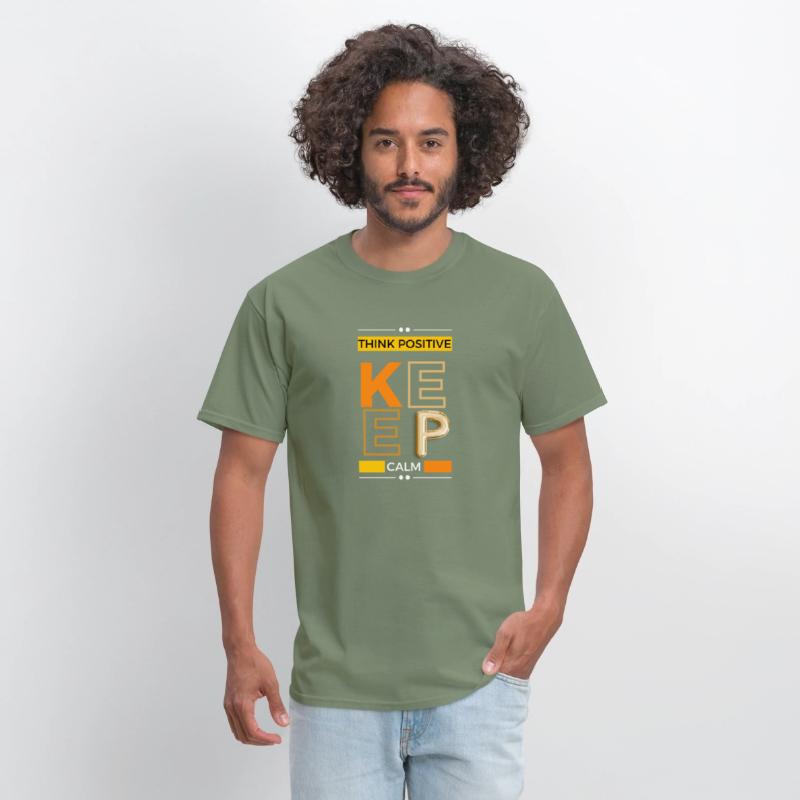 Black Yellow Great Things think positive keepcalm