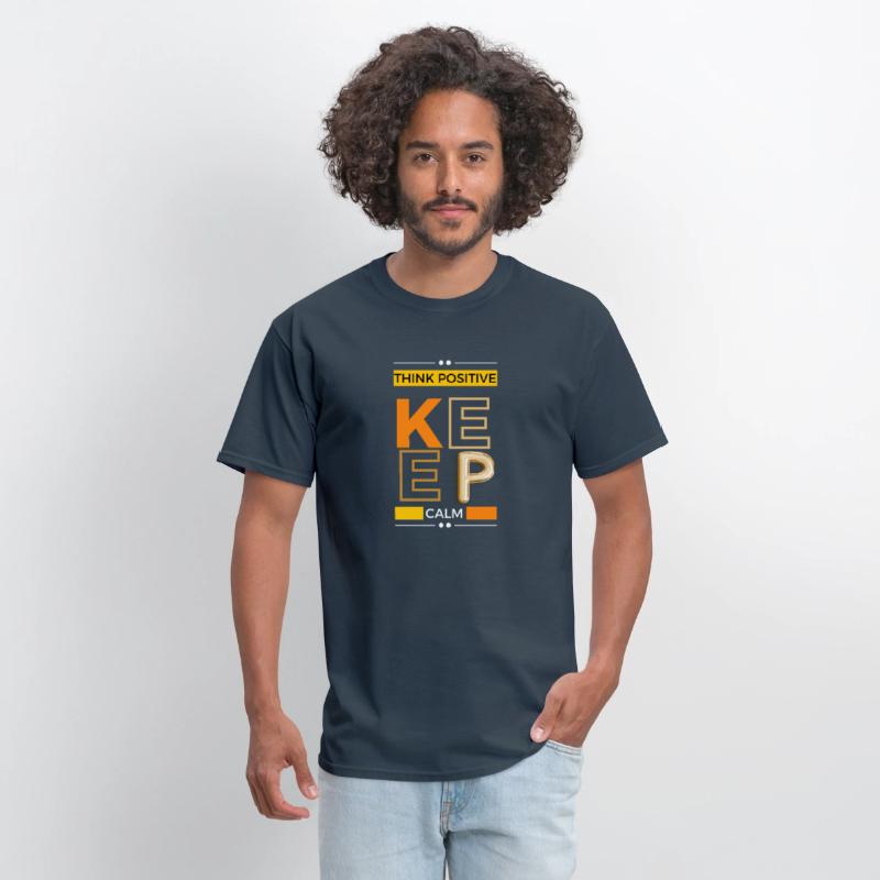 Black Yellow Great Things think positive keepcalm