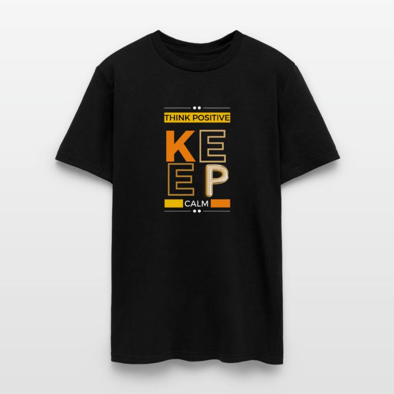 Black Yellow Great Things think positive keepcalm