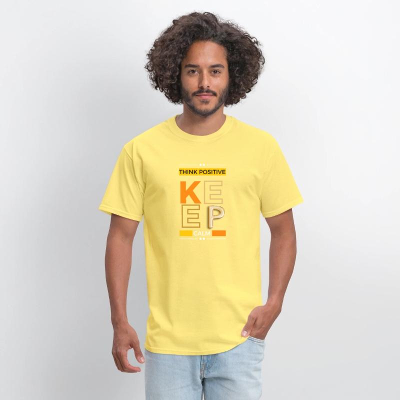 Black Yellow Great Things think positive keepcalm