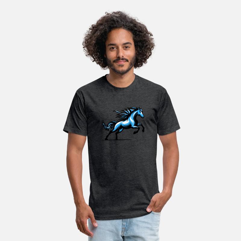 Blue vector base Horses mascot Desgin