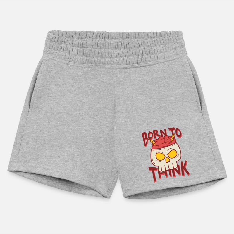 Born to Think Skull Illustration T Shirt Template