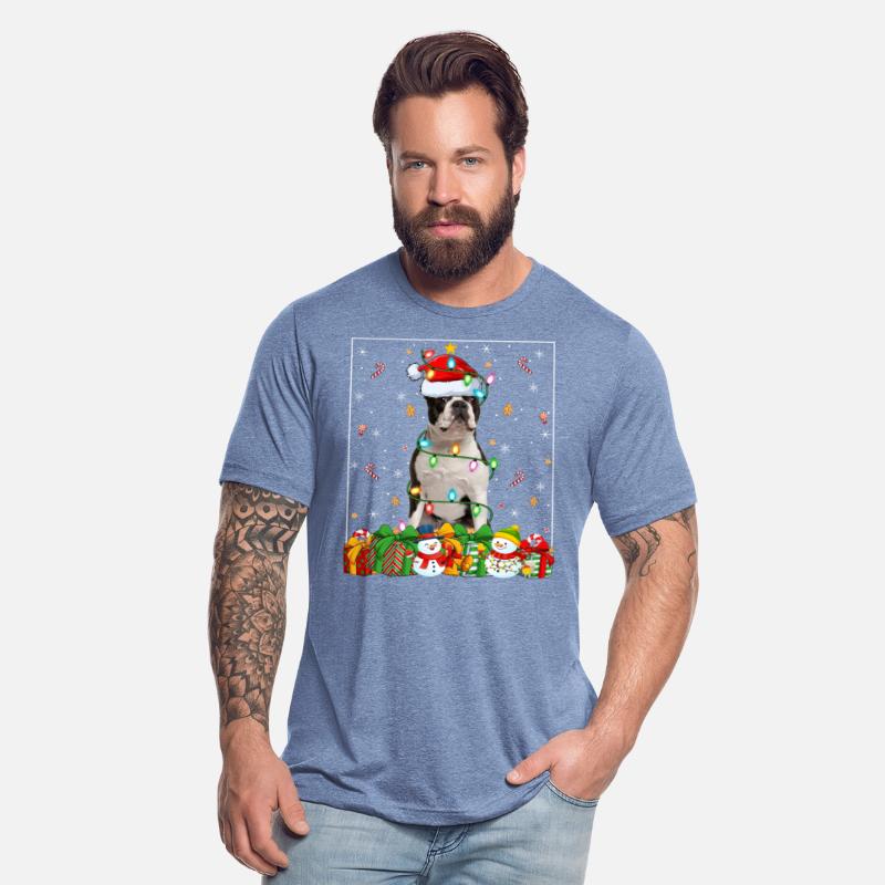 Boston Terrier Dog Christmas Lights