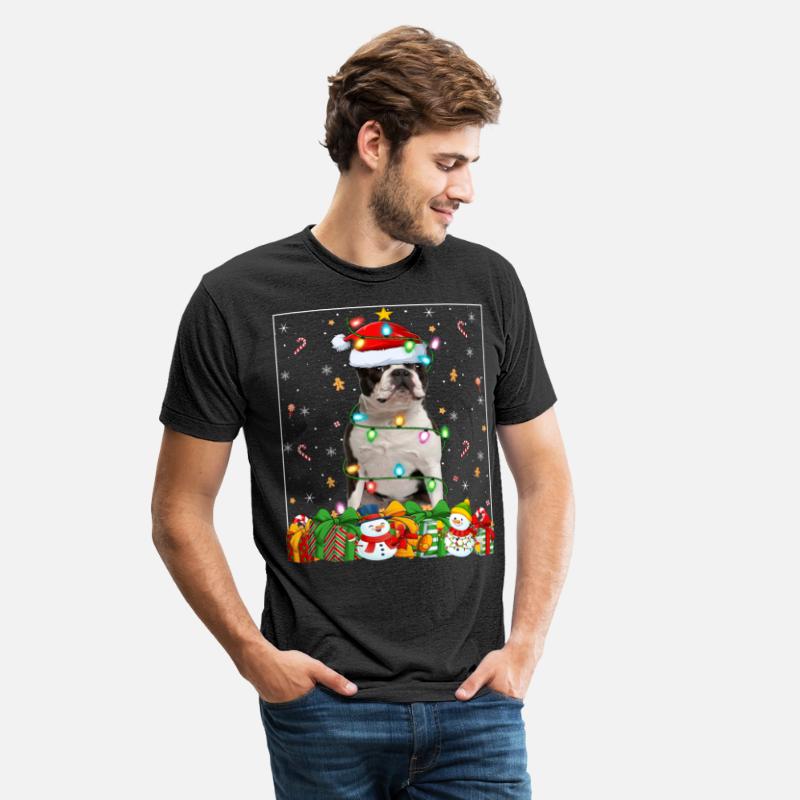 Boston Terrier Dog Christmas Lights