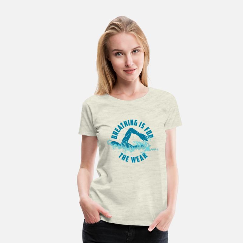 Breathing Is For The Weak Funny Swimming Pun