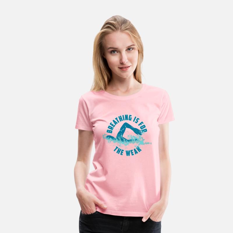 Breathing Is For The Weak Funny Swimming Pun