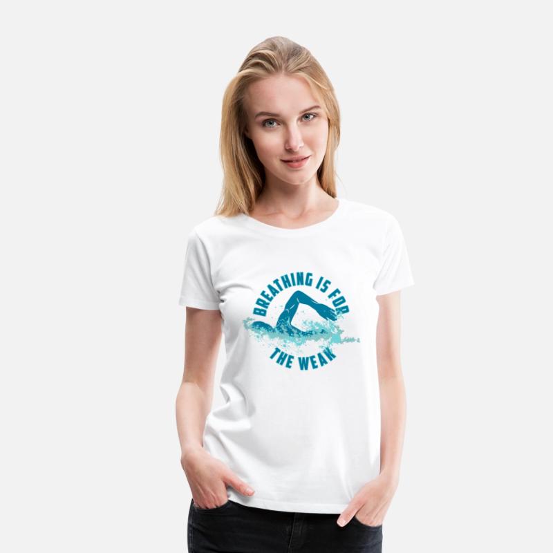 Breathing Is For The Weak Funny Swimming Pun