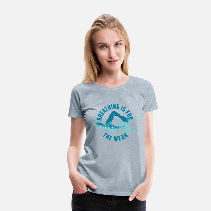 Breathing Is For The Weak Funny Swimming Pun