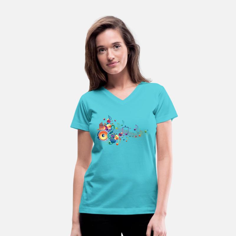 bright multi-colored music design