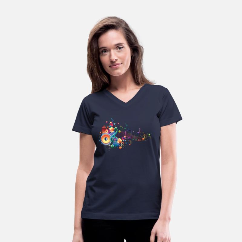 bright multi-colored music design