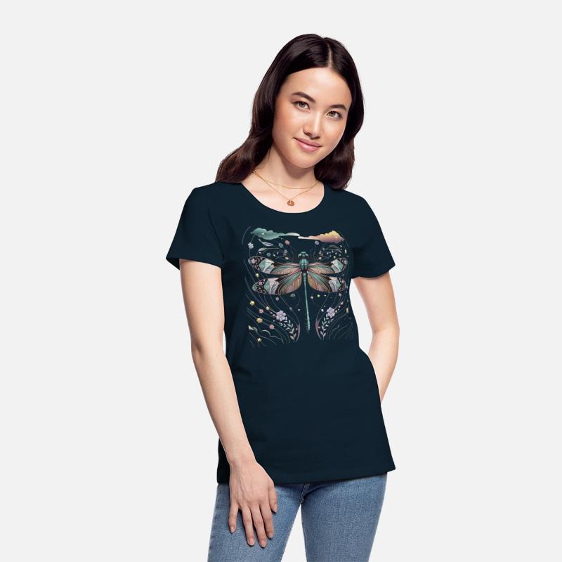 "Colored Dragon fly" Design for elegant Women