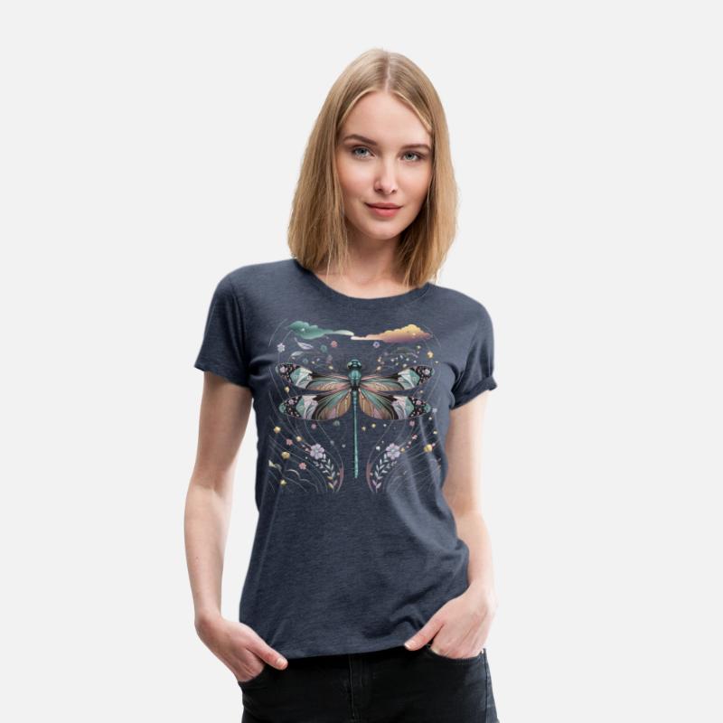 "Colored Dragon fly" Design for elegant Women