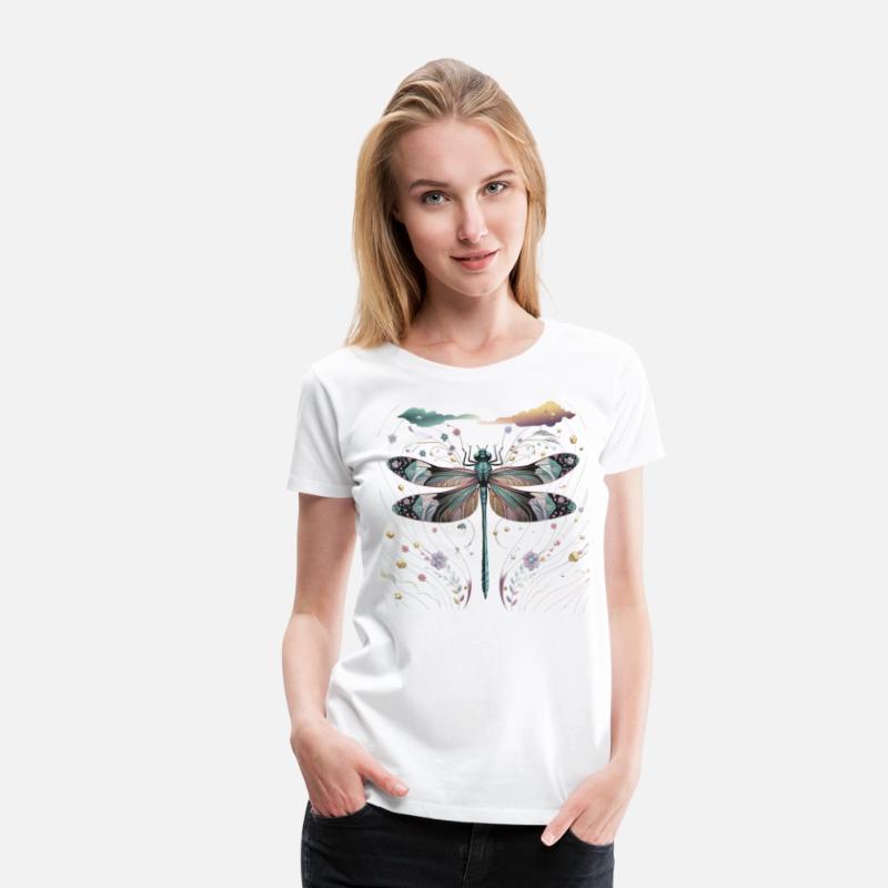 "Colored Dragon fly" Design for elegant Women