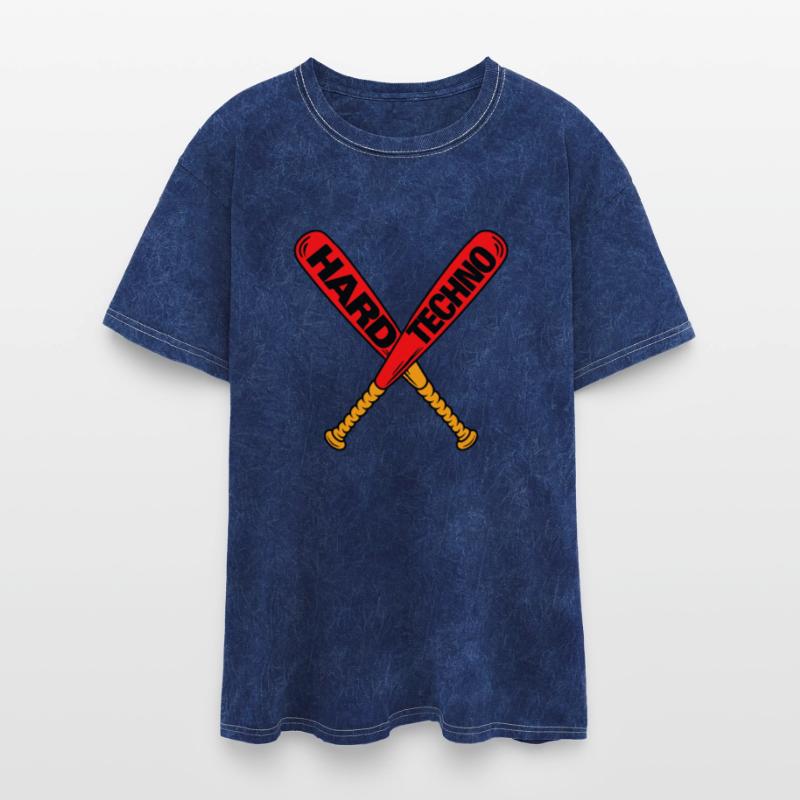 "Hard Techno" Crossed Baseball Bats – Techno Musi