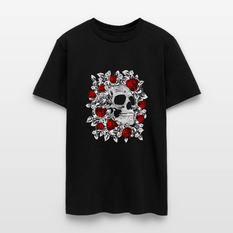 Skull and red Roses