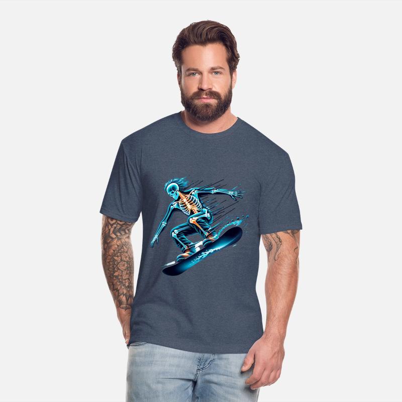 Skull Skeleton Snowboarding Thrill Adventure