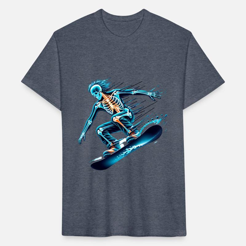Skull Skeleton Snowboarding Thrill Adventure