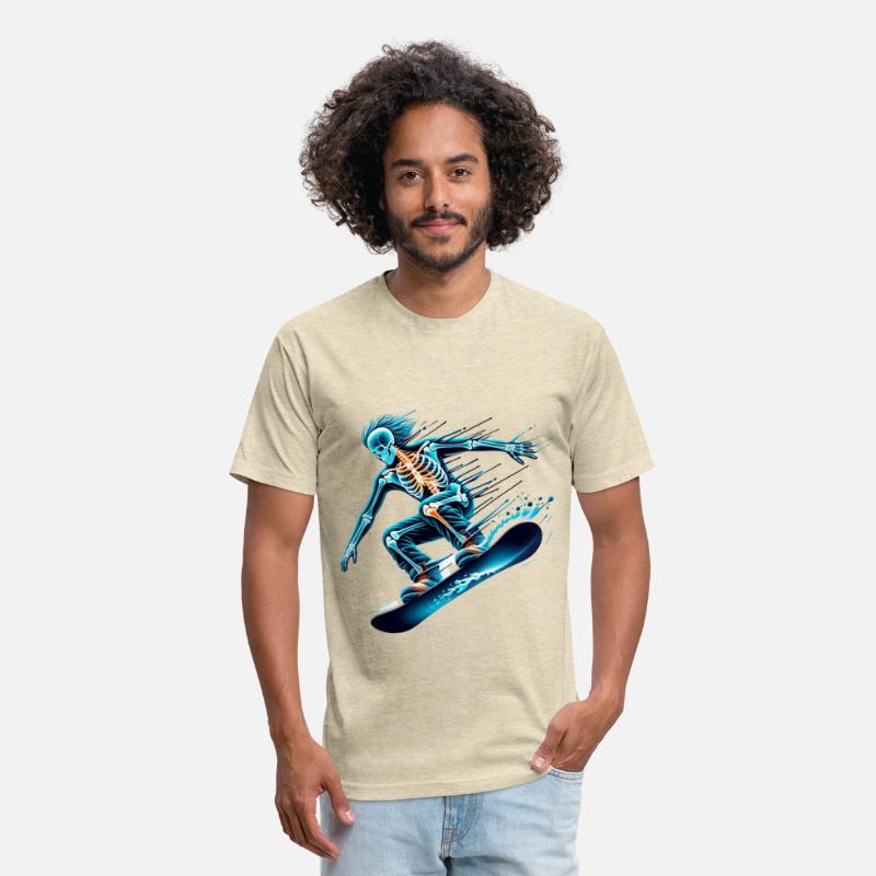 Skull Skeleton Snowboarding Thrill Adventure