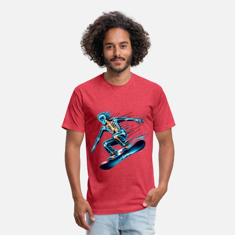 Skull Skeleton Snowboarding Thrill Adventure