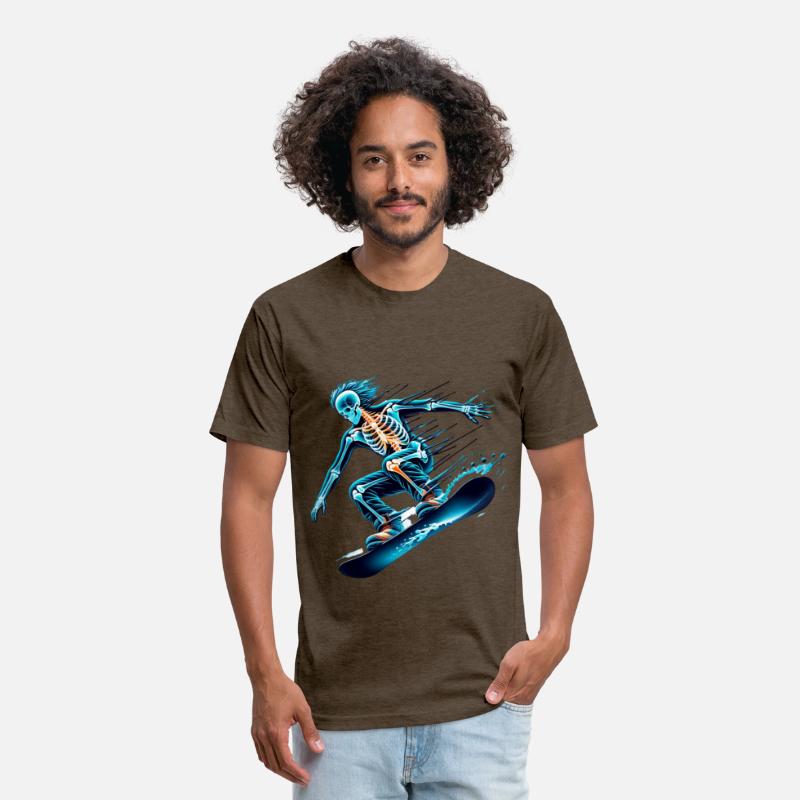 Skull Skeleton Snowboarding Thrill Adventure