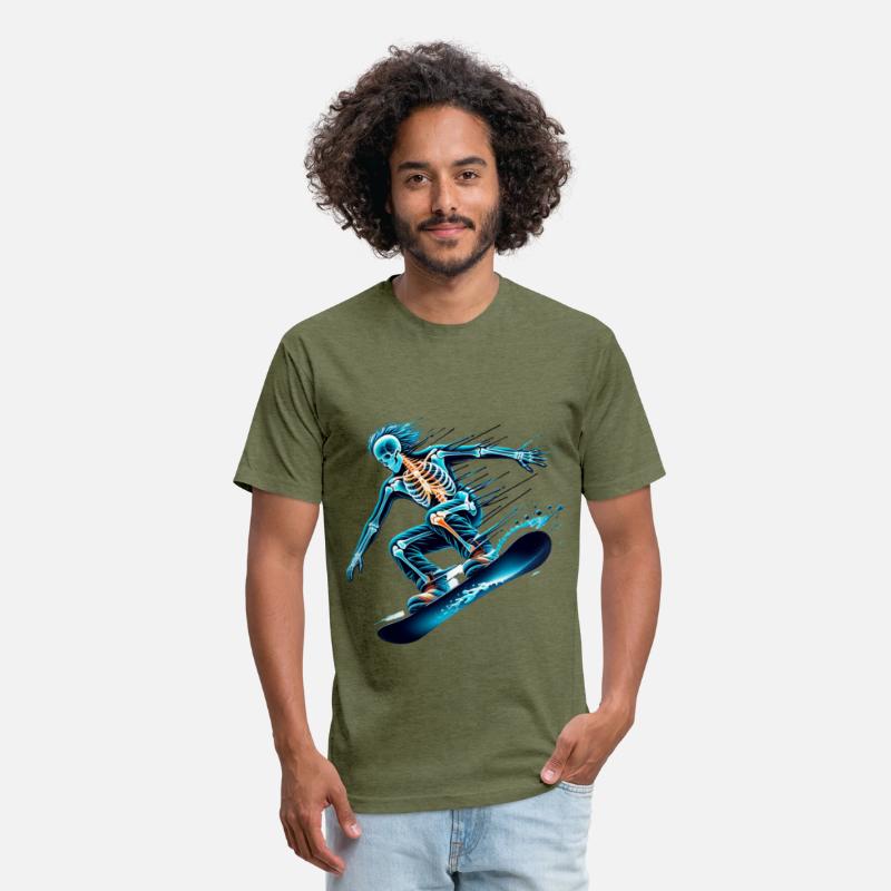 Skull Skeleton Snowboarding Thrill Adventure