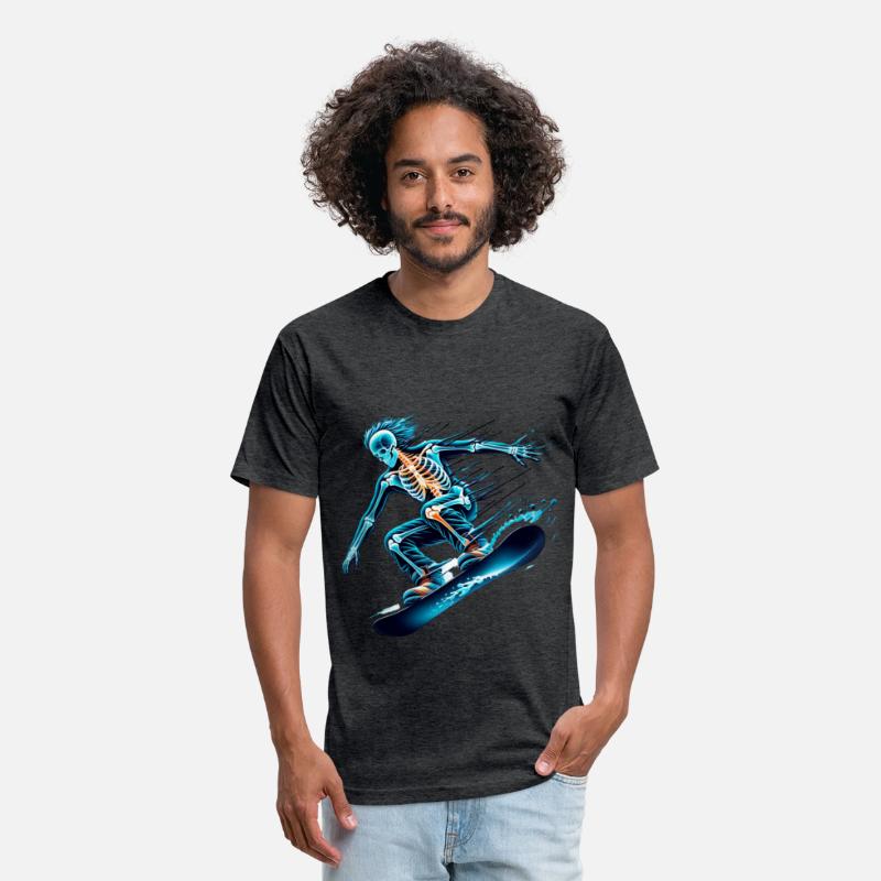 Skull Skeleton Snowboarding Thrill Adventure