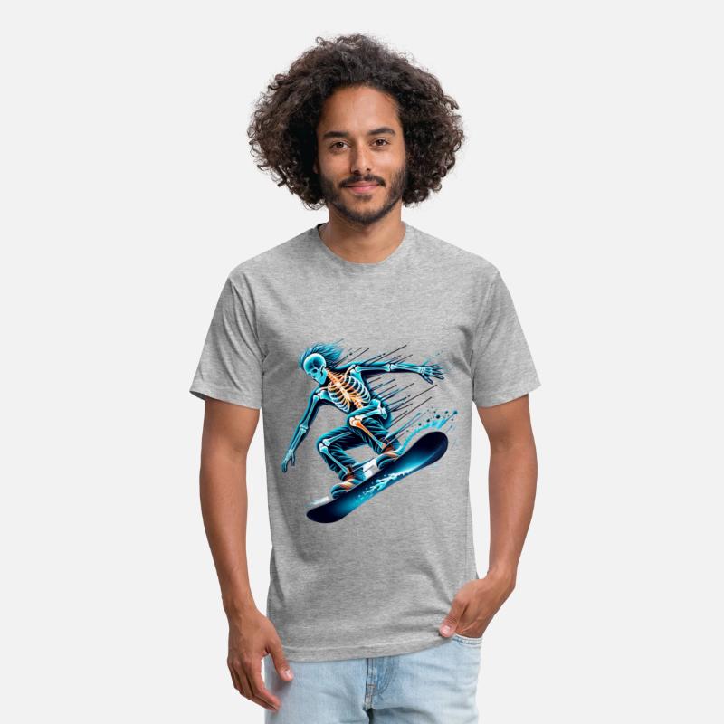 Skull Skeleton Snowboarding Thrill Adventure
