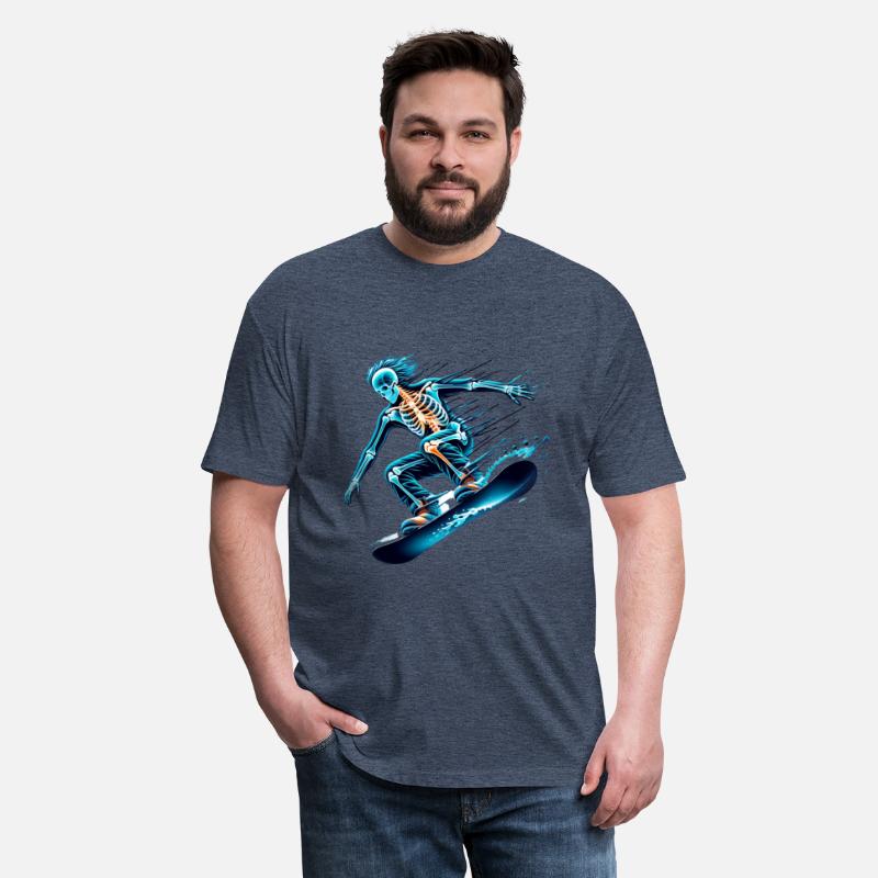 Skull Skeleton Snowboarding Thrill Adventure