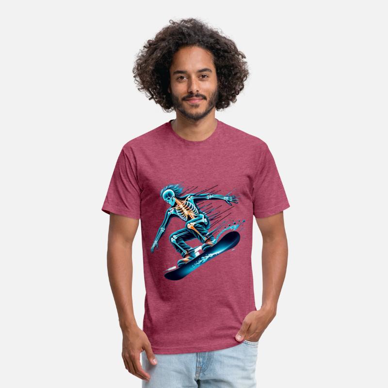 Skull Skeleton Snowboarding Thrill Adventure