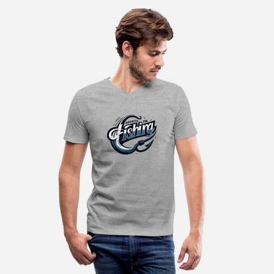 Sleek 'Hooked on Fishing' Modern Graphic Design