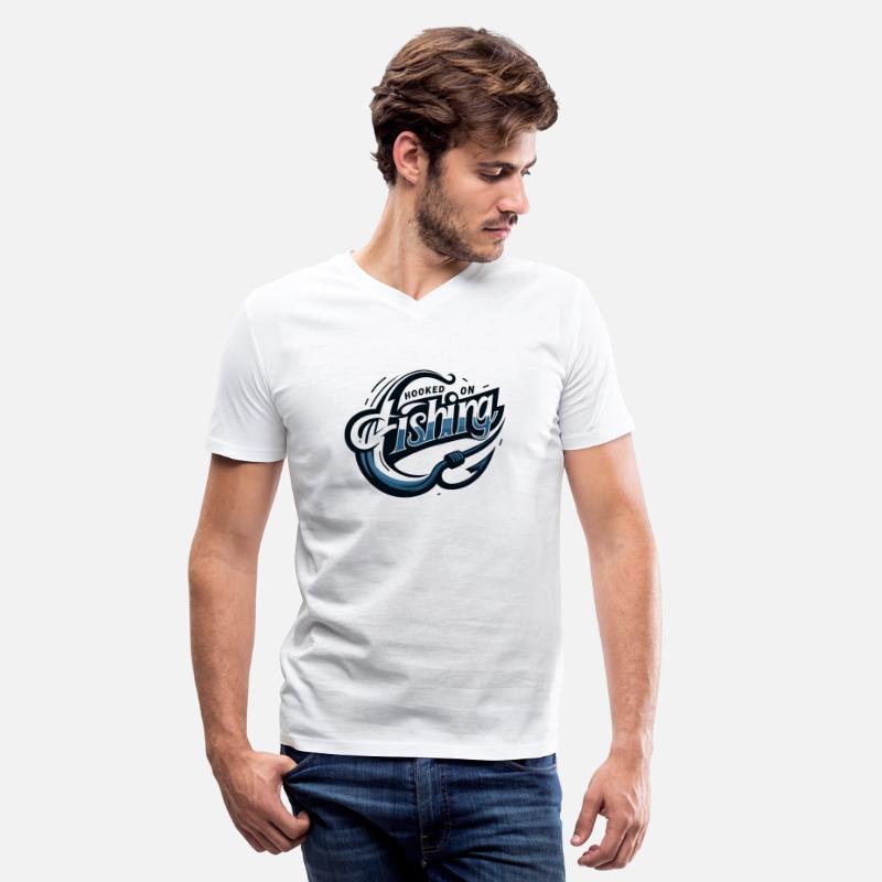 Sleek 'Hooked on Fishing' Modern Graphic Design