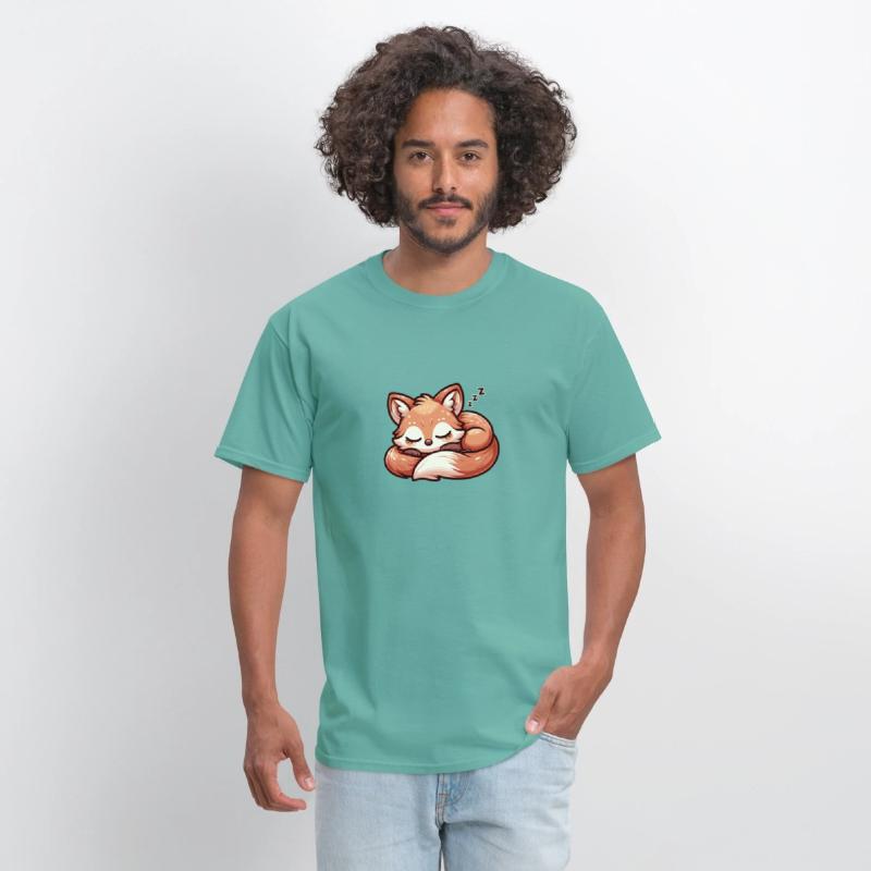 Slumbering Fox - Kawaii Sleeping Fox Design
