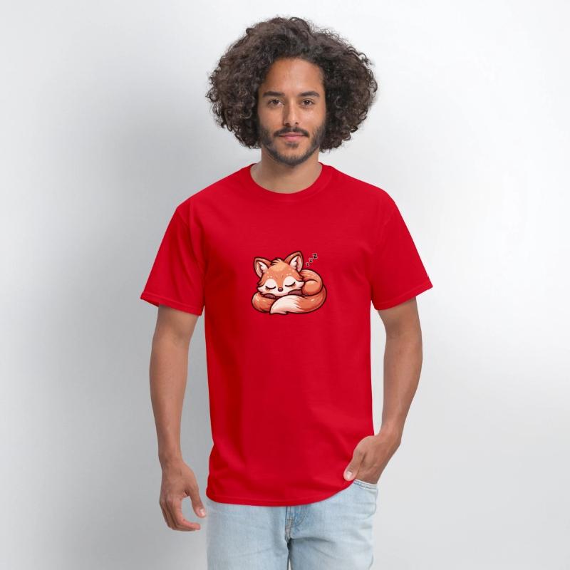Slumbering Fox - Kawaii Sleeping Fox Design