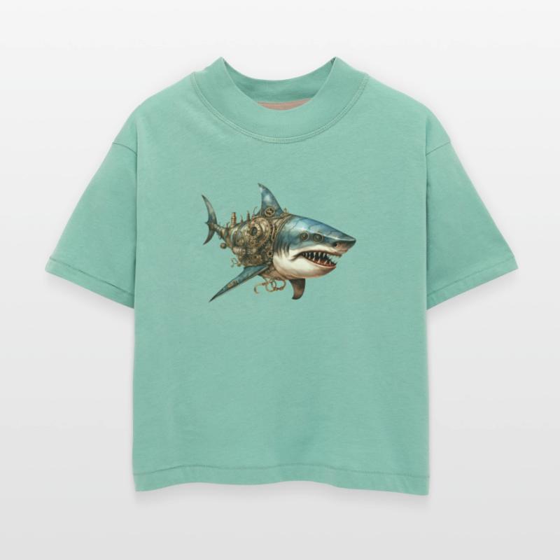 Steampunk Shark Art Under Sea Multi Color Graphics
