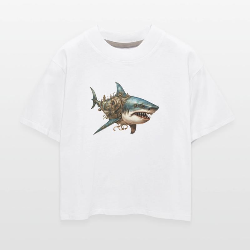 Steampunk Shark Art Under Sea Multi Color Graphics