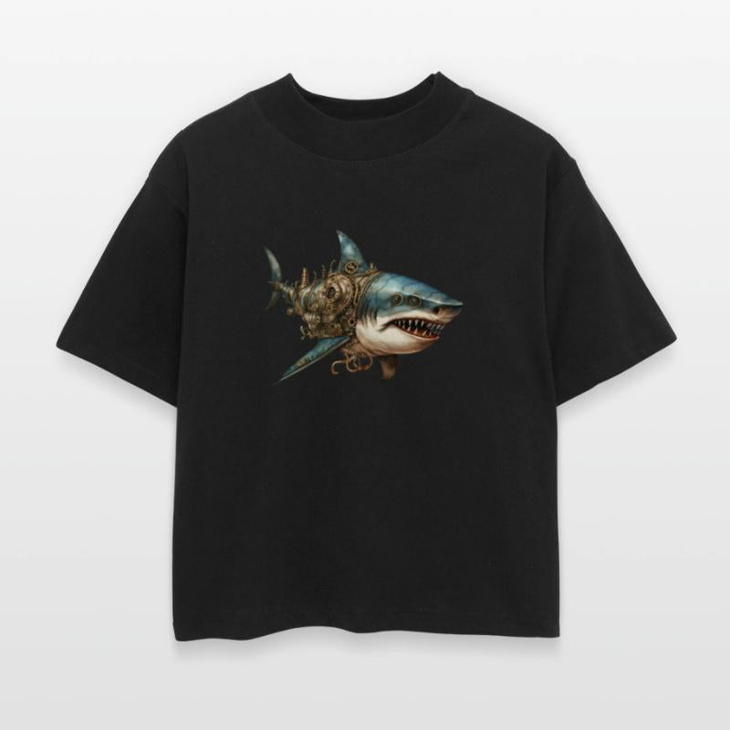 Steampunk Shark Art Under Sea Multi Color Graphics