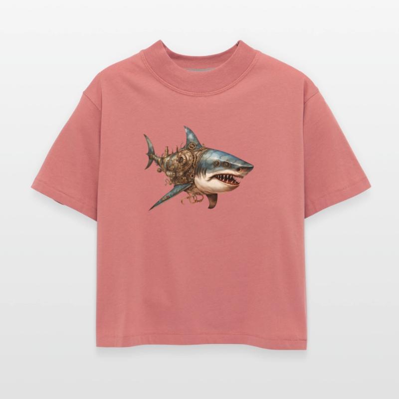 Steampunk Shark Art Under Sea Multi Color Graphics