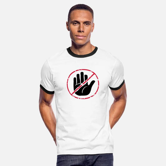 Stop sign hand crossed