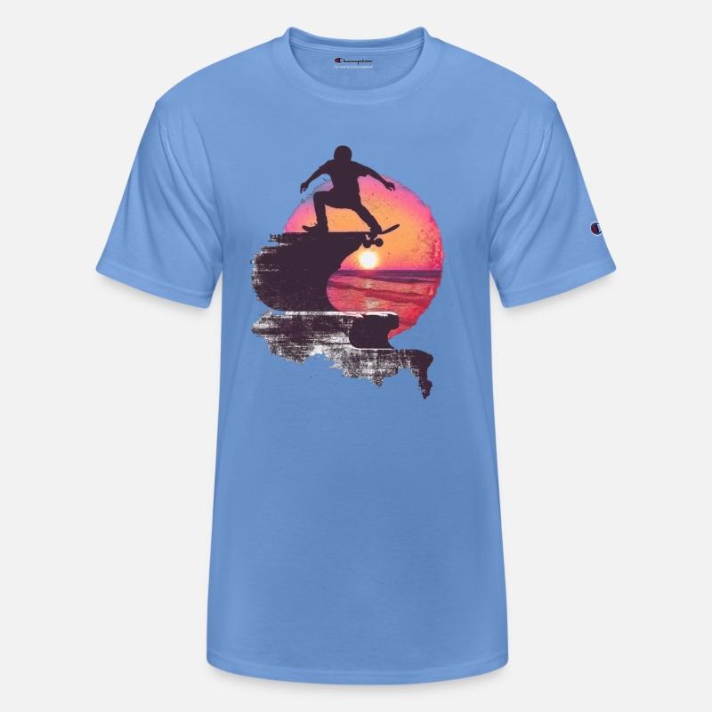 Sunset Skateboarder Silhouette Scene