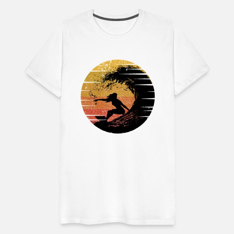 Surfing Girl Sunset