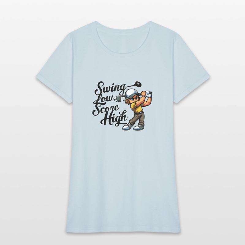Swing Low, Score High (Golf Quote Design)