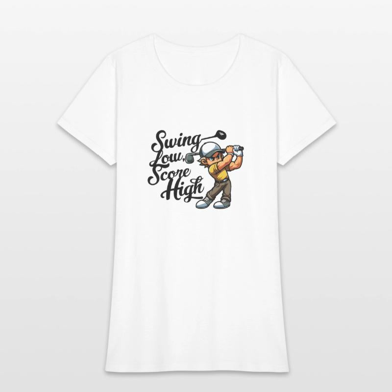 Swing Low, Score High (Golf Quote Design)