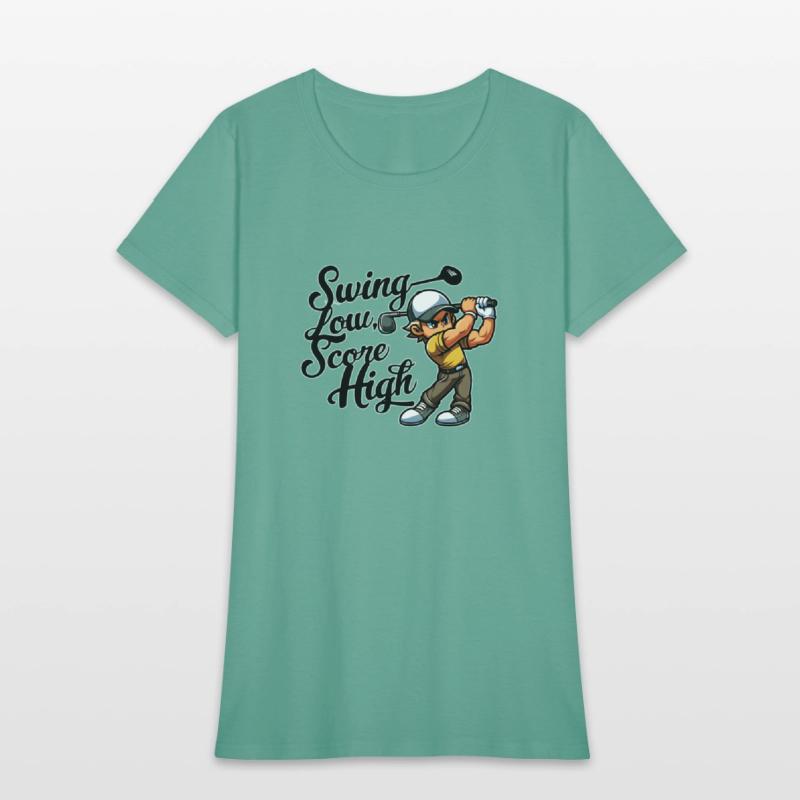 Swing Low, Score High (Golf Quote Design)